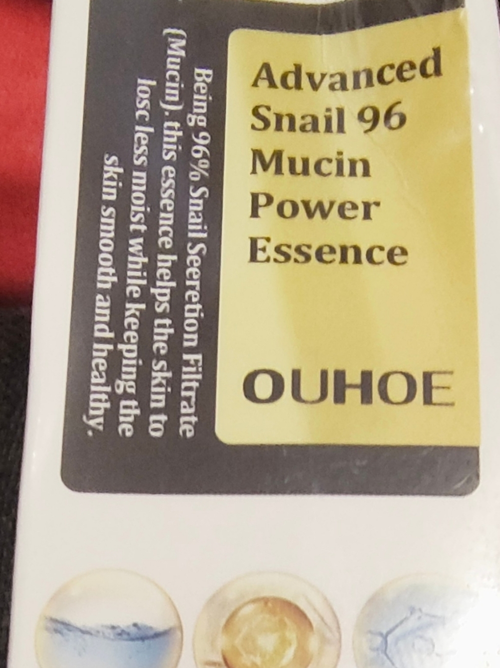 OUHOE Advanced Snail Mucin Power Essence - Yellow & White Packaging
